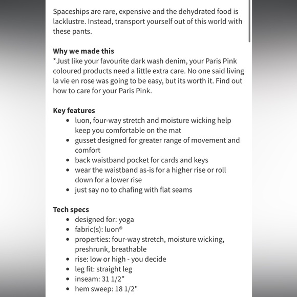 Lululemon Astro Pant Black Size 10 - Picture 10 of 10